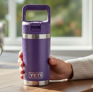 YETI Rambler Jr. 12 oz Kids Bottle with a Straw Cap Purple